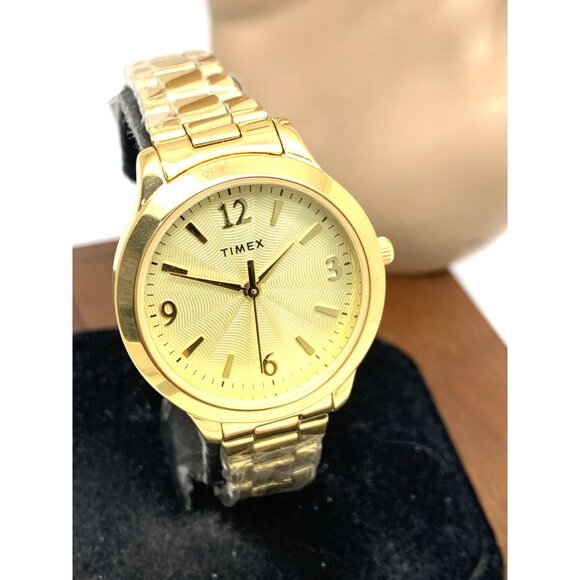 Timex Women's Watch TW2V36000 Quartz Gold Stainless Steel 32mm - Picture 13 of 14